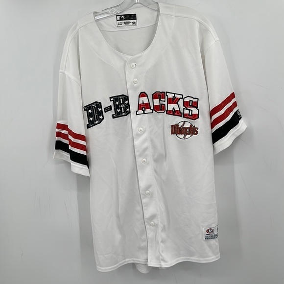 true fan Other - True Fan MLB Arizona Diamondbacks Baseball Jersey White Men’s Size XL USA Flag
